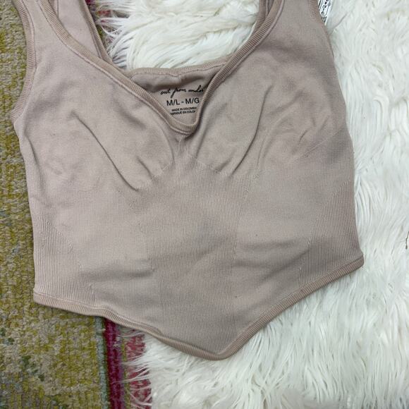 UO Urban Outfitters Out From Under Neutral Seamless Bustier Crop Tank M/L - Picture 5 of 7